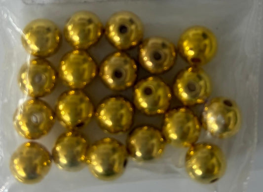 8mm Round Gold (Qty. 10)