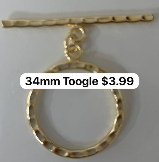 34mm 18k Plated Toogle