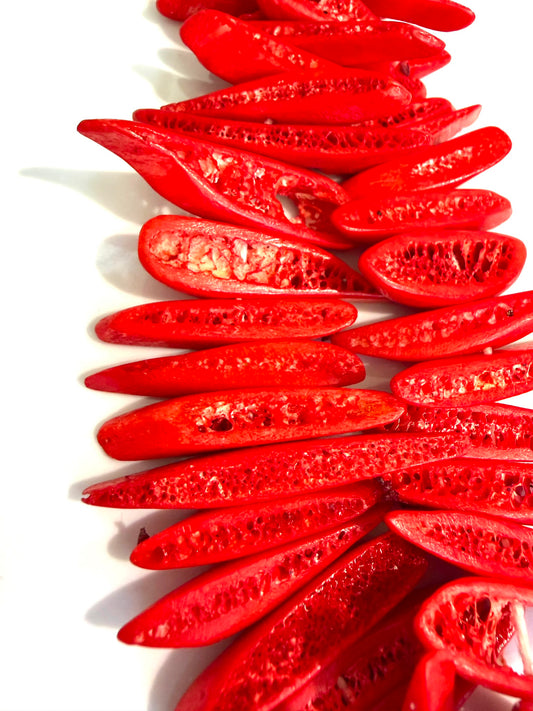 Bone Spikes (Orange) (1/2 Strand)