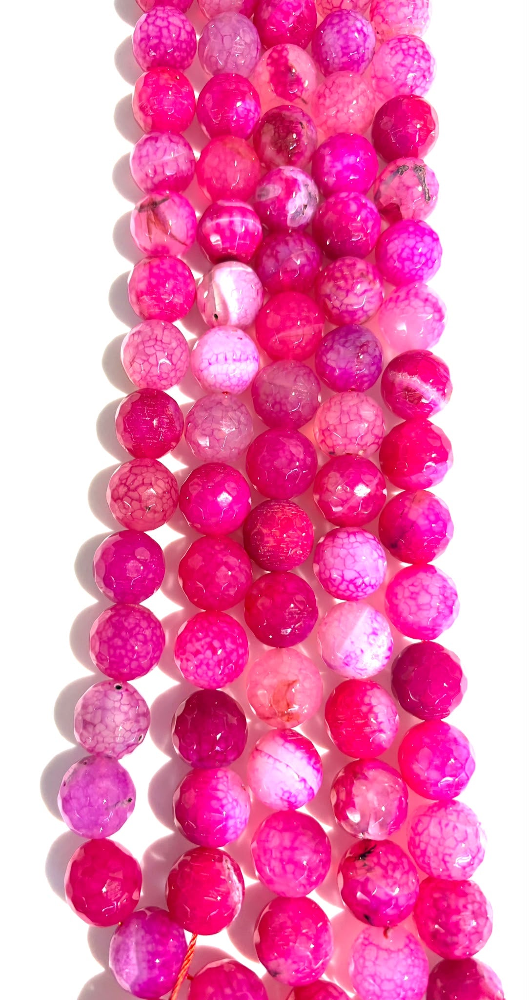 14mm Hot Pink Faceted Agata