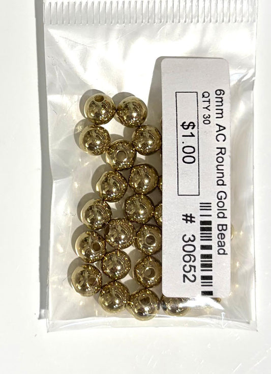 6mm Gold Spacer (30)