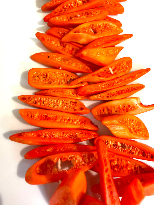 Bone Spikes (Orange) (1/2 Strand)
