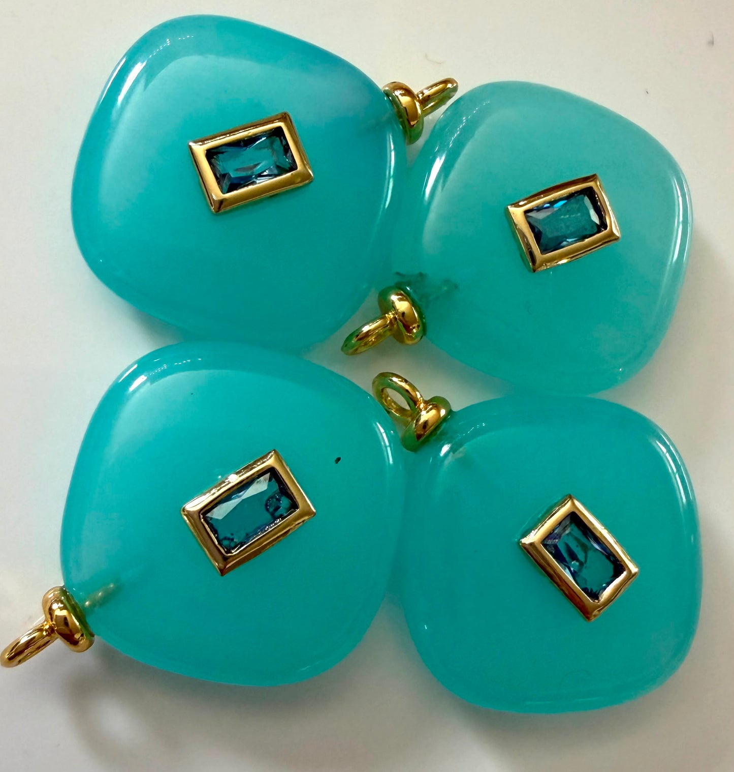 Aqua Pendant with Zircon