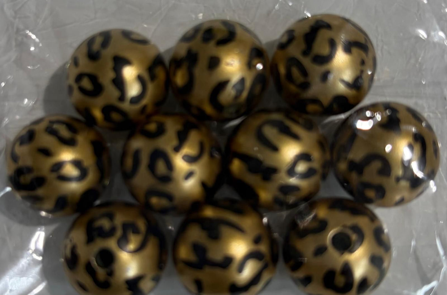 Printed Acrilic Bead (Qty.10)