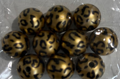 Printed Acrilic Bead (Qty.10)
