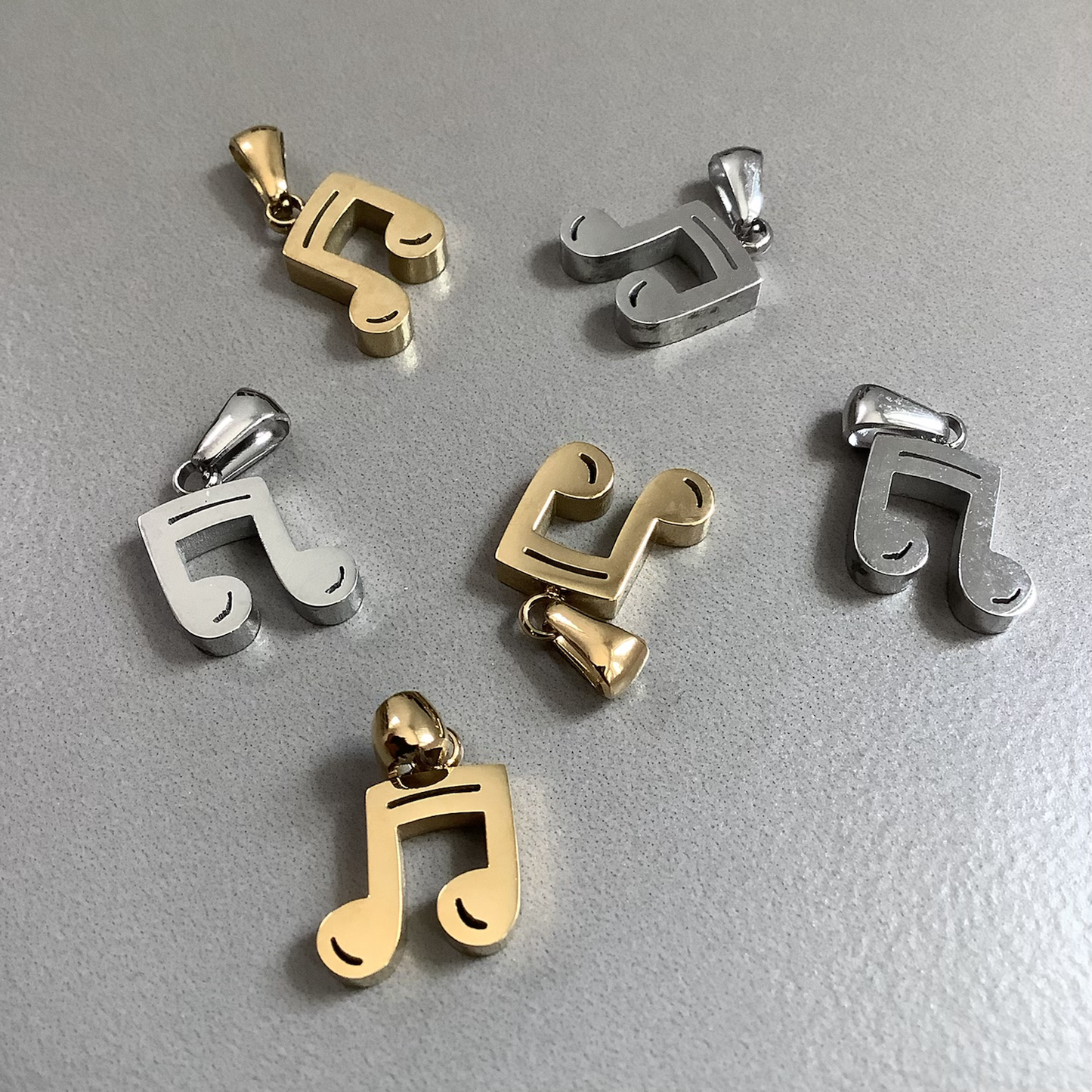 15x12mm Stainless Steel Musical Note Qty1- 23321