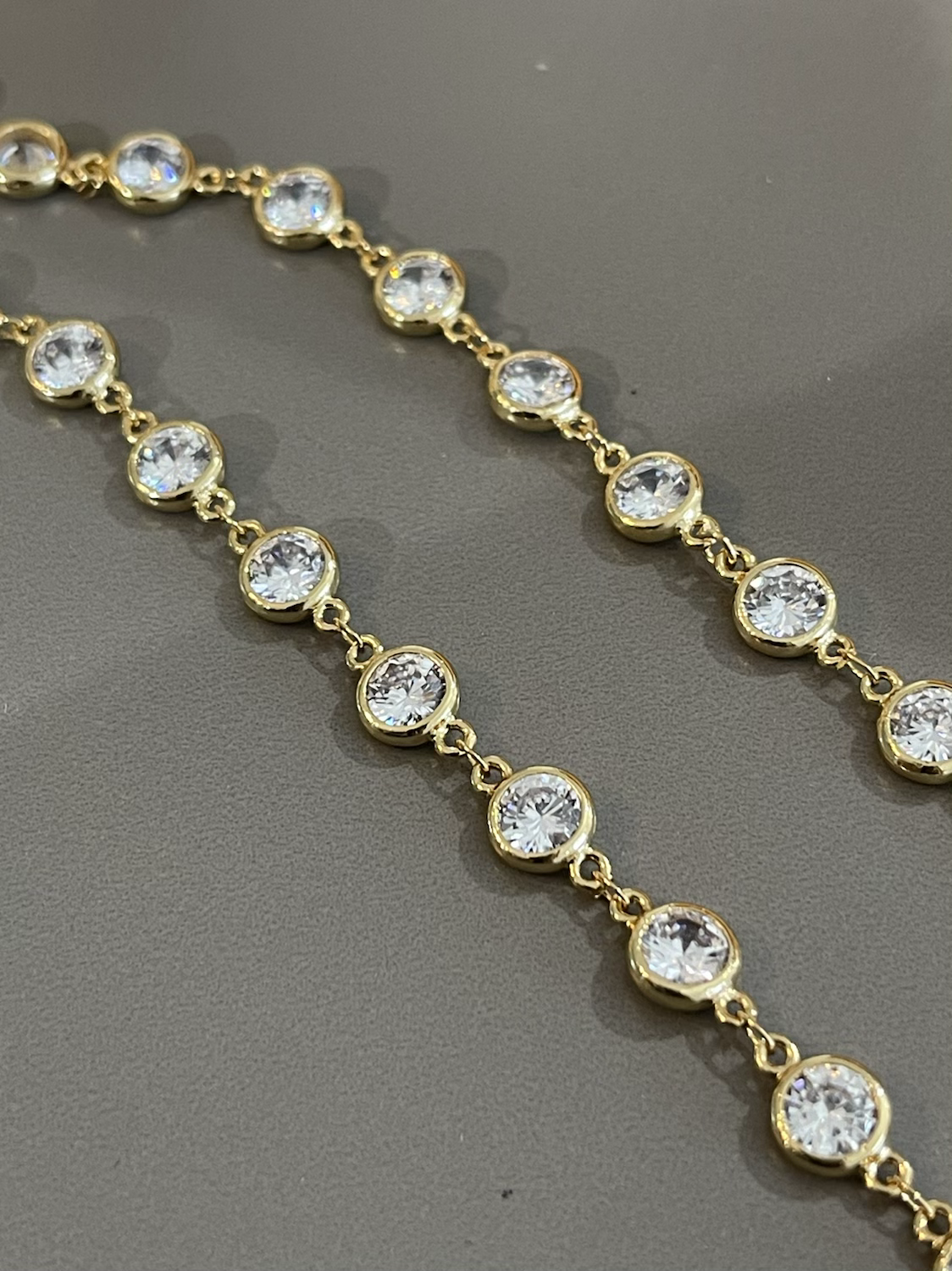 8mm Round zirconia chain by ft  21871