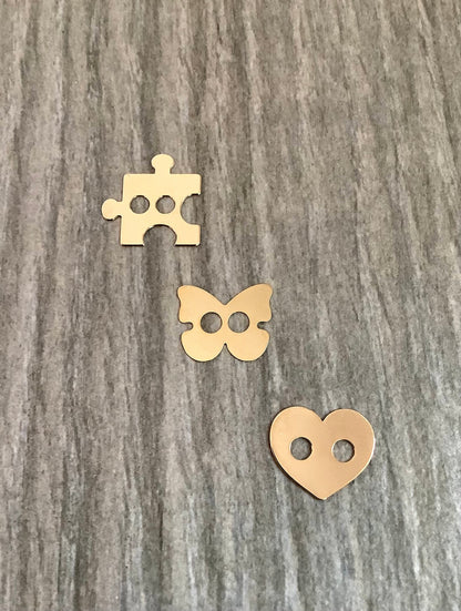 12mm Button Charms Goldfilled qty1- 22556/22542/22541
