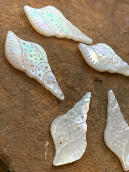 38mm Shell Mother of Pearl Qty1 / Caracol Madre Perla 20366
