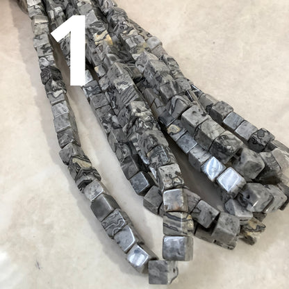 8mm Jasper Square Strand Qty1- 21861/21867/21868