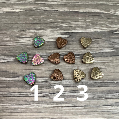 8mm HemattiteHeart Qty1- 23032