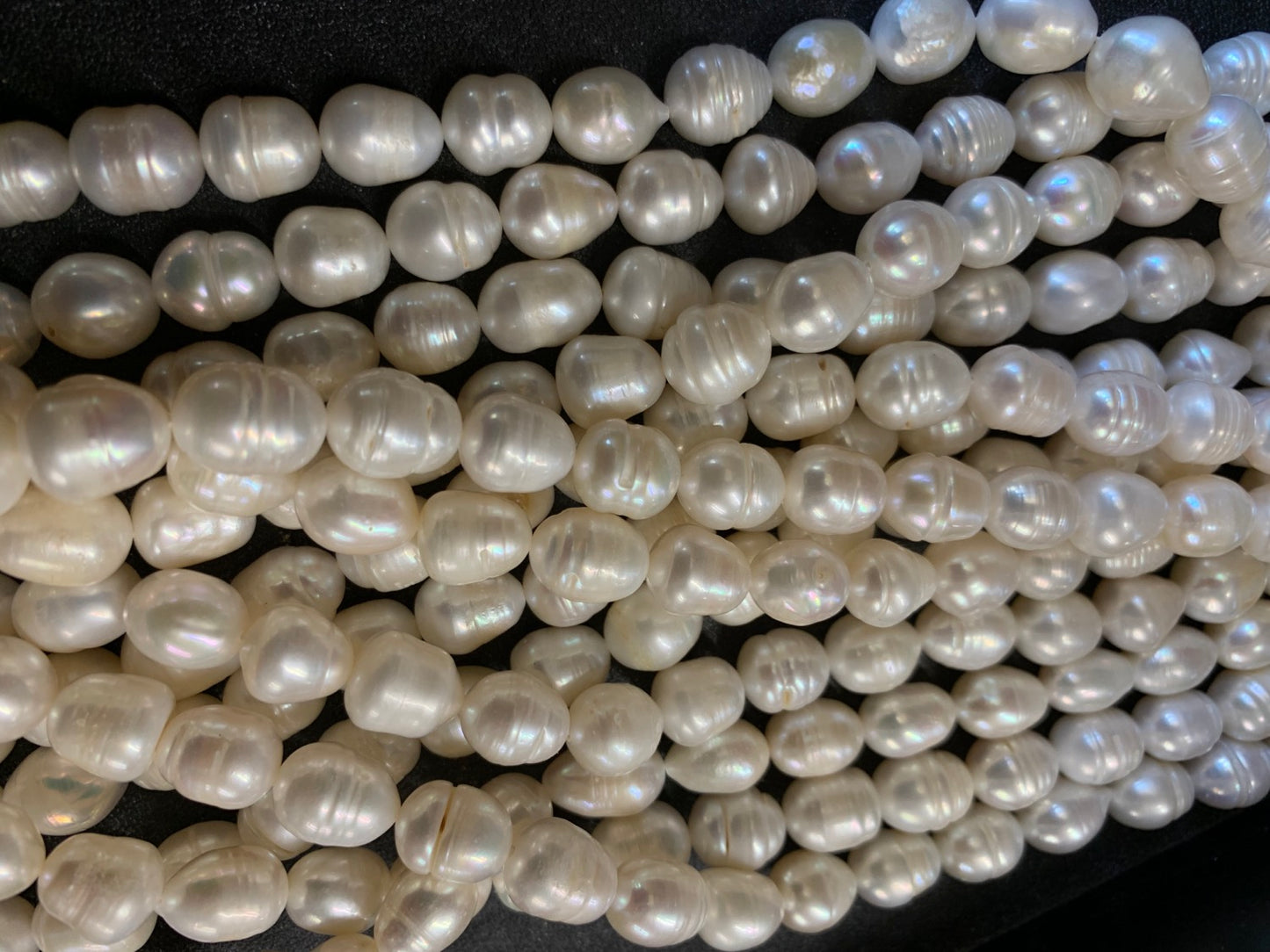 12mm semi oval freshwater pearl 19860/Perla Ovalada