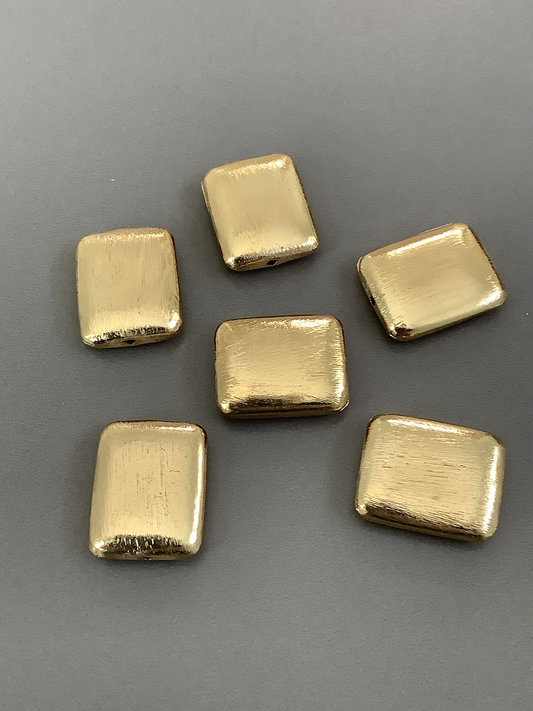 24x19mm Rectangle Gold Qty 1 / 16479