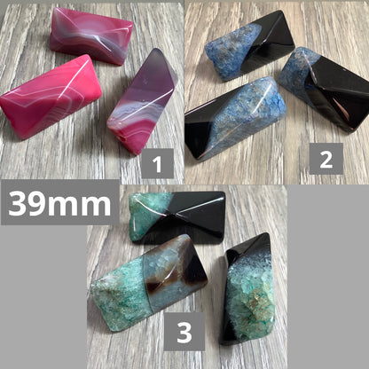 Rectangle Pointed Agate Qty1- 23521/23522/23542