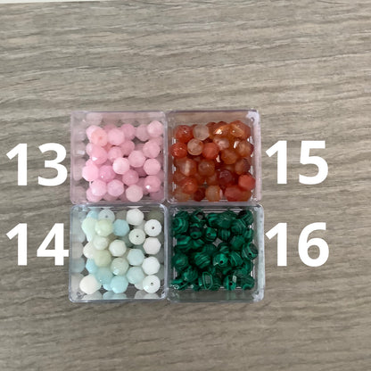 8mm Tubular Faceted Gemstone qty1- 22489