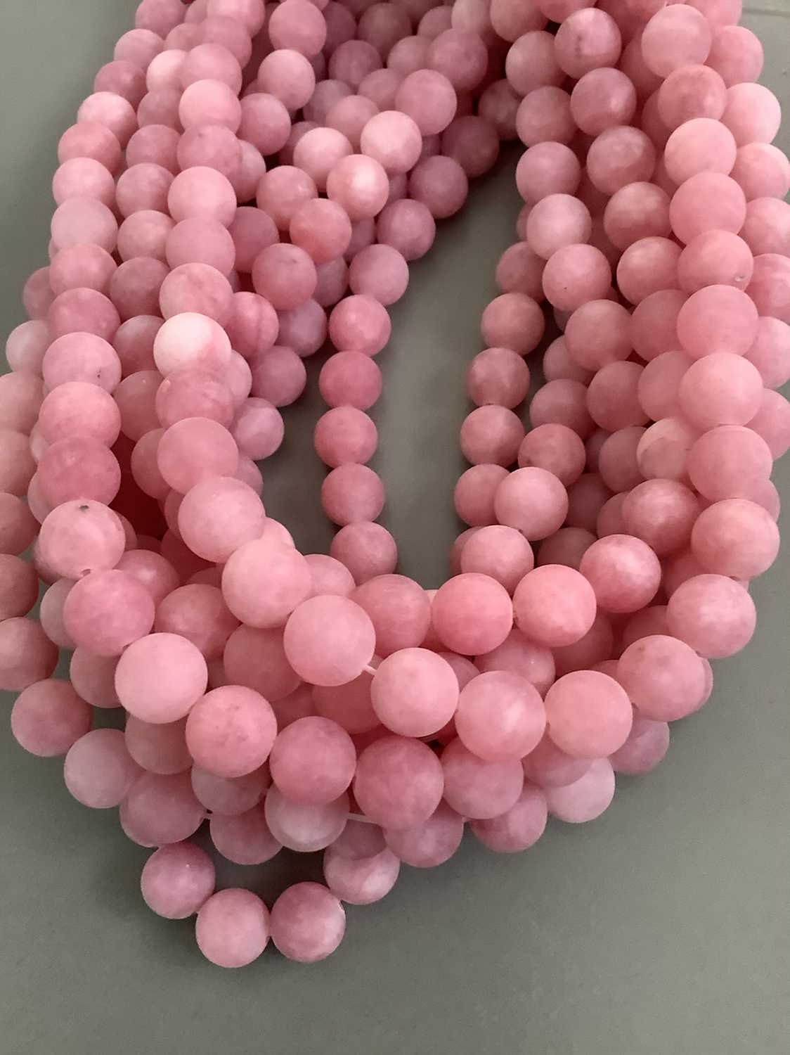 8mm Jade Matte strand Qty 46 bead per strand 21760