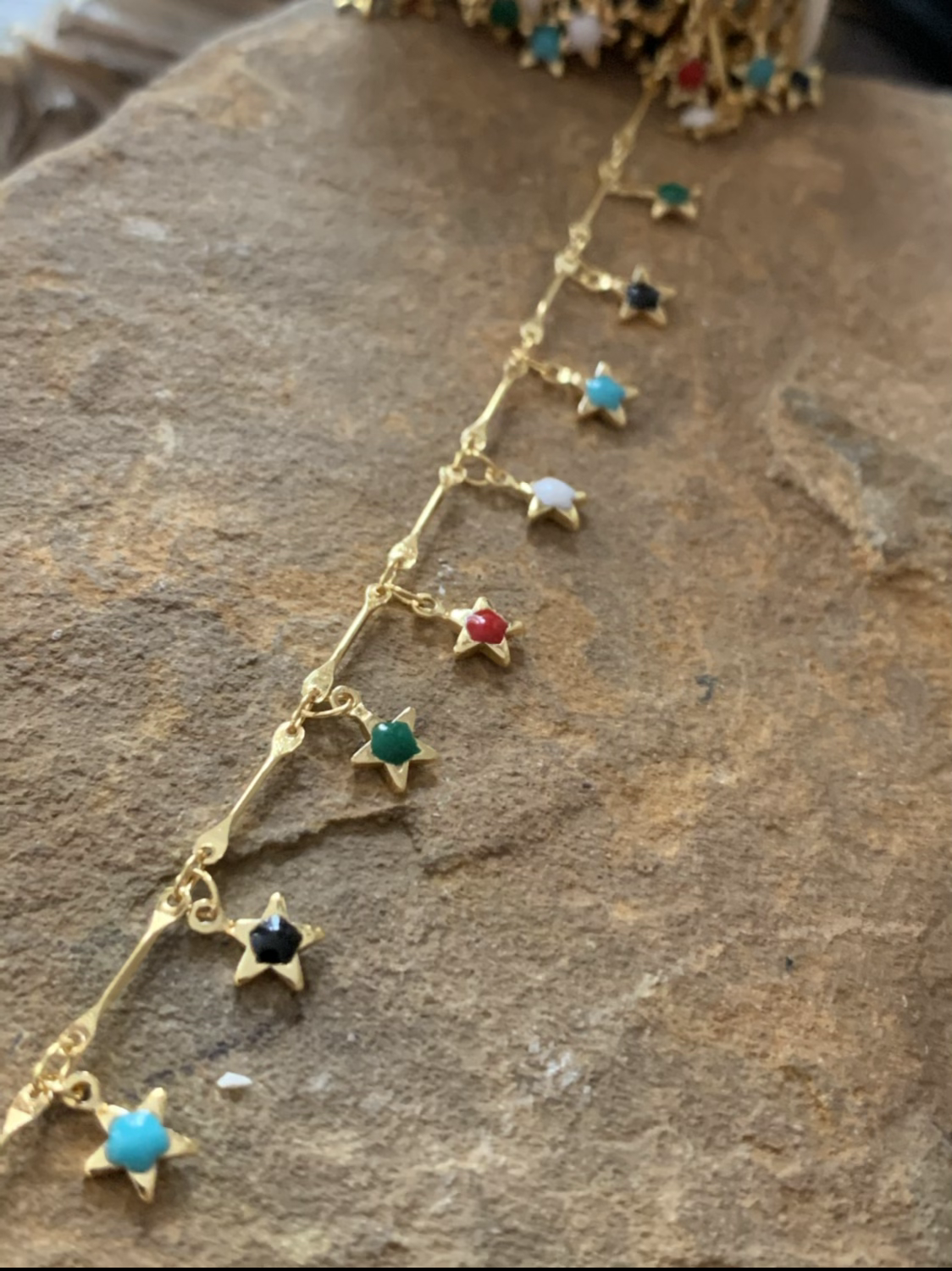 Chain with dangle star enamel by ft 21336