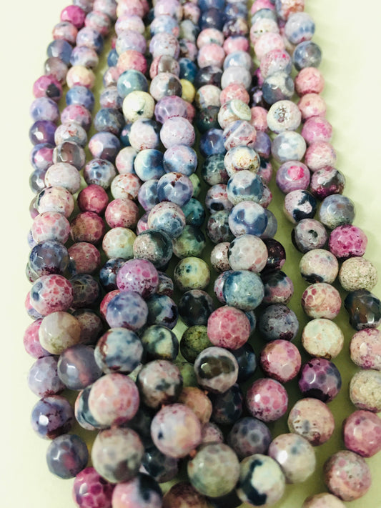 6mm Violet Agate Faceted Strand / Agata