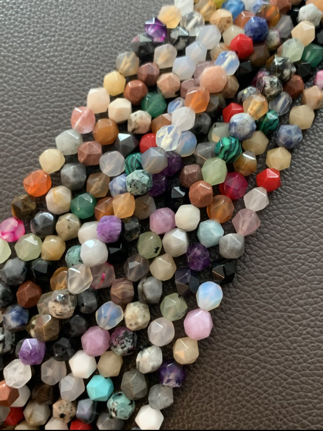 8mm  multicut gemstone strand qty 47 beads approx 21288