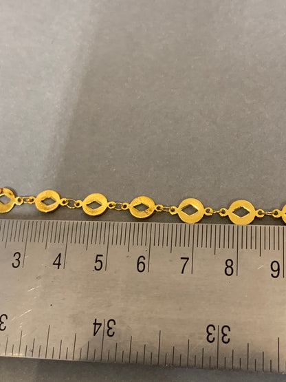 Round disc chain - cadena por pie - enchapada 20968