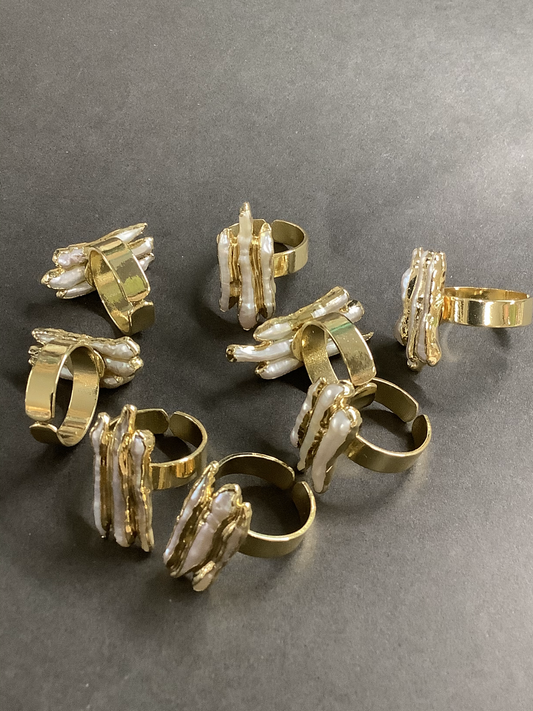 Ring with Pearl Stick Adjustable sortija qty 1 / 19250