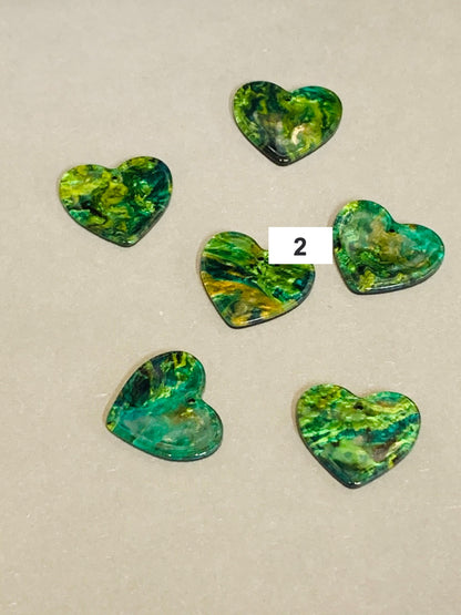 25mm x 22.5mm heart Acrylic / Corazon Acrilico 20638