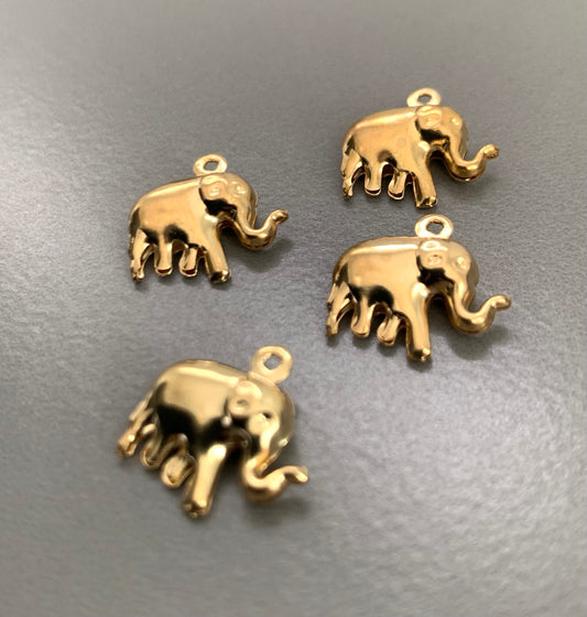 14x15mm Stainless Steel Elephant qty2- 22067