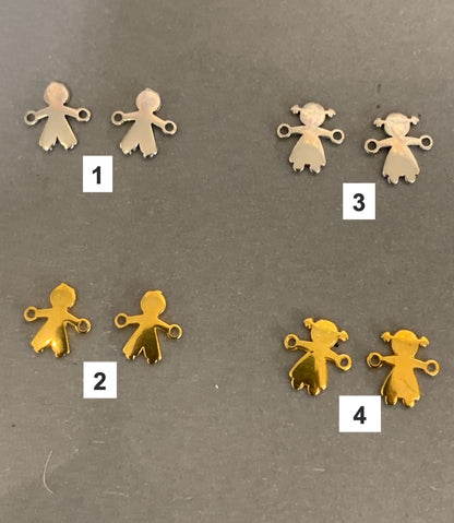 15mm girl or boy connector /qty 2- paquete de 2 del mismo sexo niña o niño