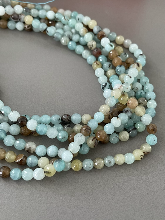 6mm faceted amazonite 21967