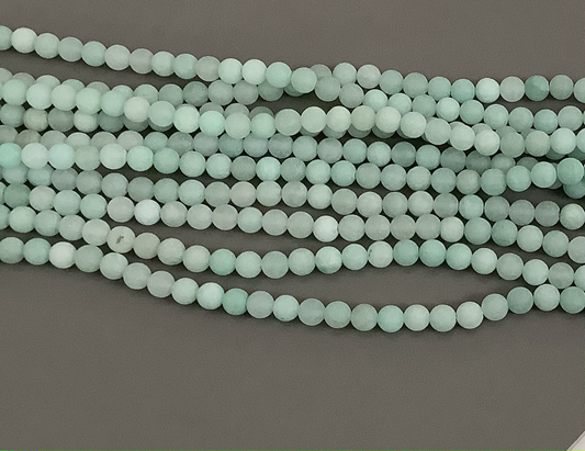 8mm Mint Jade Matte strand Qty 46 bead per strand 21760