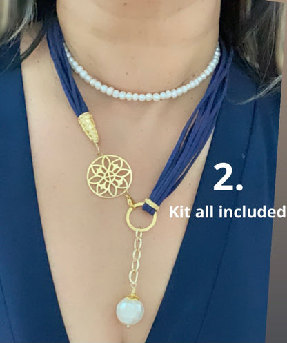 Mediterranean style necklace Qty1- 23383/23381