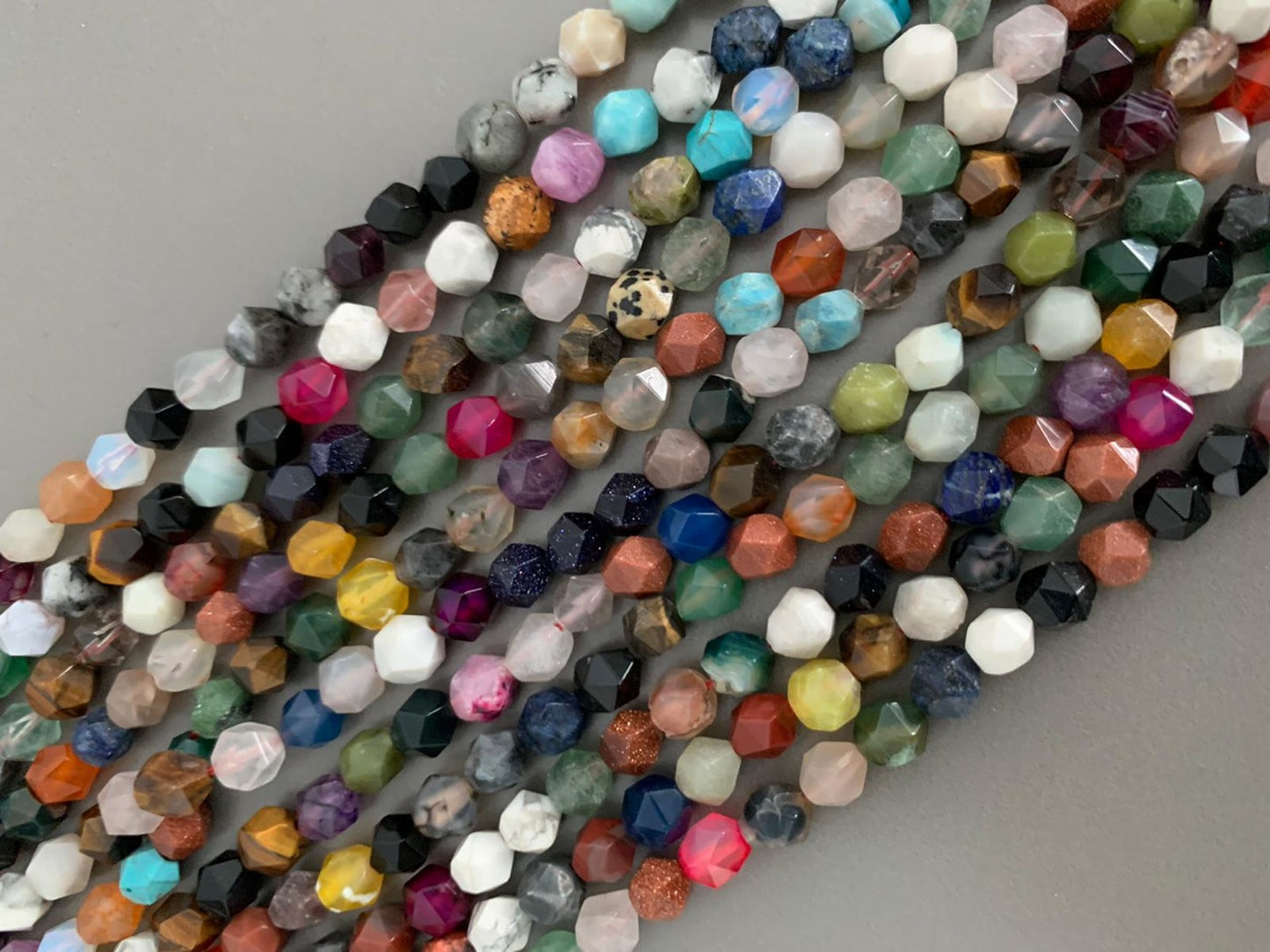 8mm  multicut gemstone strand qty 47 beads approx 21288