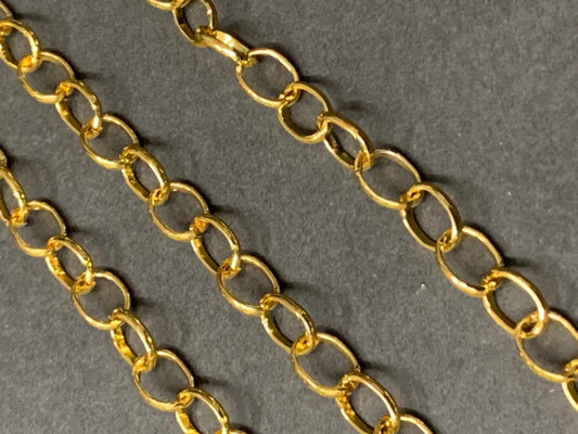 13x10mm oval chain gold 1 yard 19081