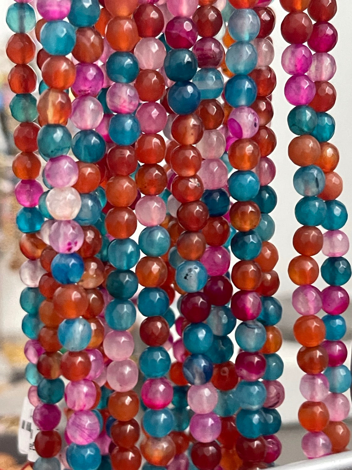 6mm multicolor agate 21531