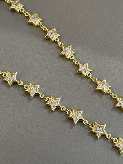 8mm star Zirconia chain by ft  21872