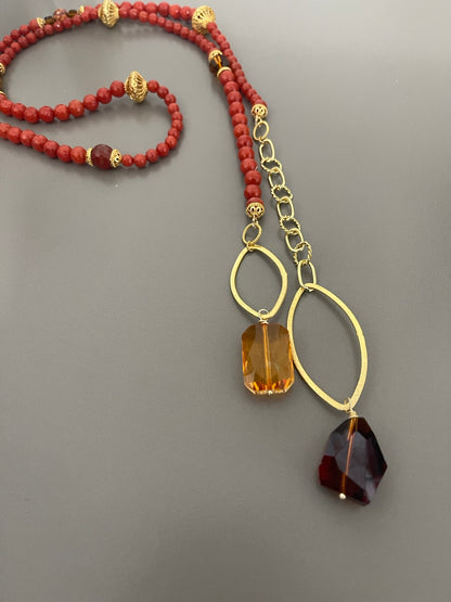 Long Lariat Necklace kit all materials included Qty1-23429