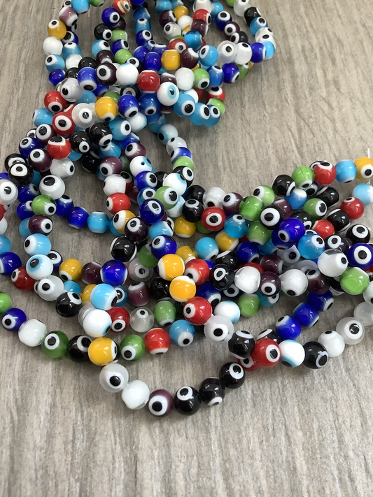 8mm Multicolor Eye Strand qty1- 22675