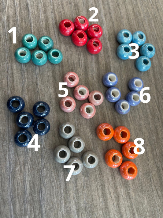 13.5mm Wide Hole Beads Rondelle qty1-  22437