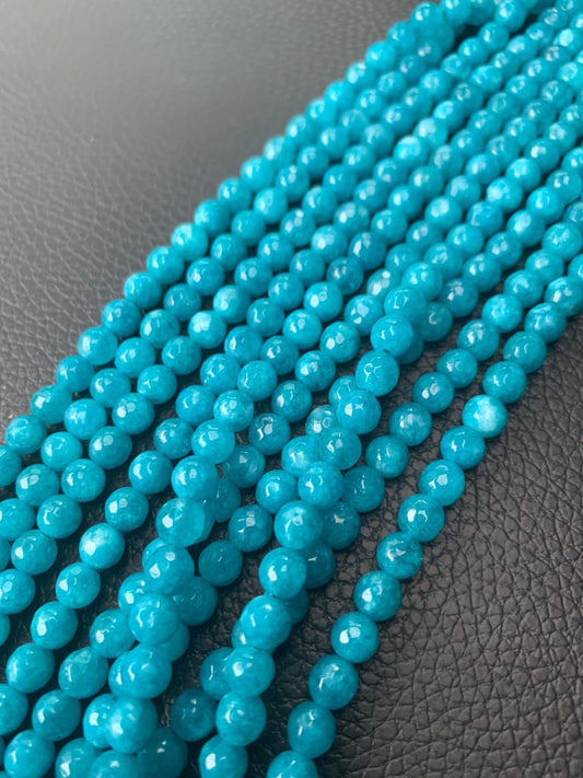 6mm Faceted Jade Qty 60 beads per strand 21965