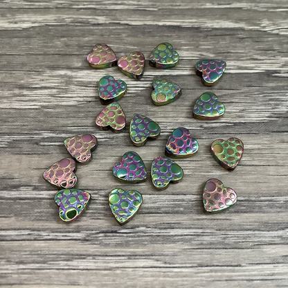 8mm HemattiteHeart Qty1- 23032