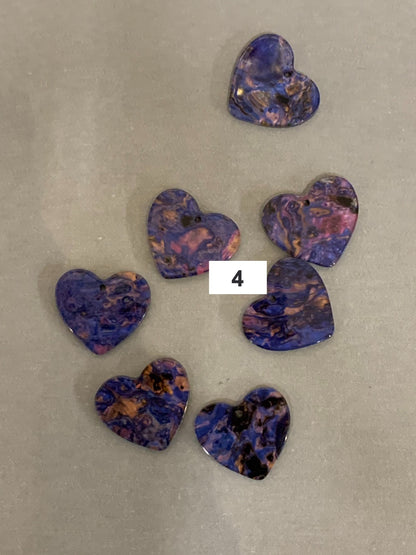 25mm x 22.5mm heart Acrylic / Corazon Acrilico 20638