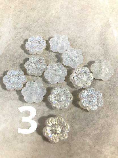 13mm Czech Flower Qty1-  24061
