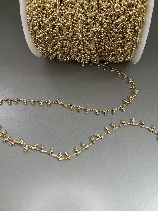 18k Chain with multi dots per foot - 23041