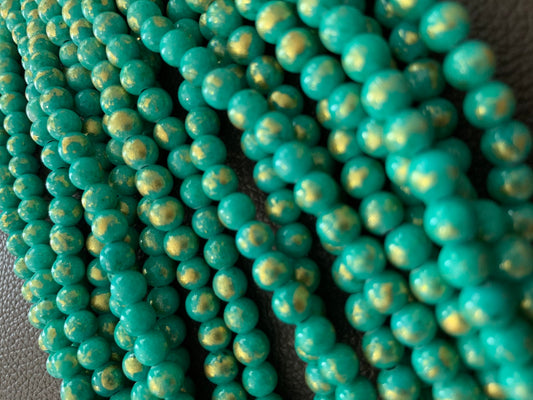 6mm gemstone teal