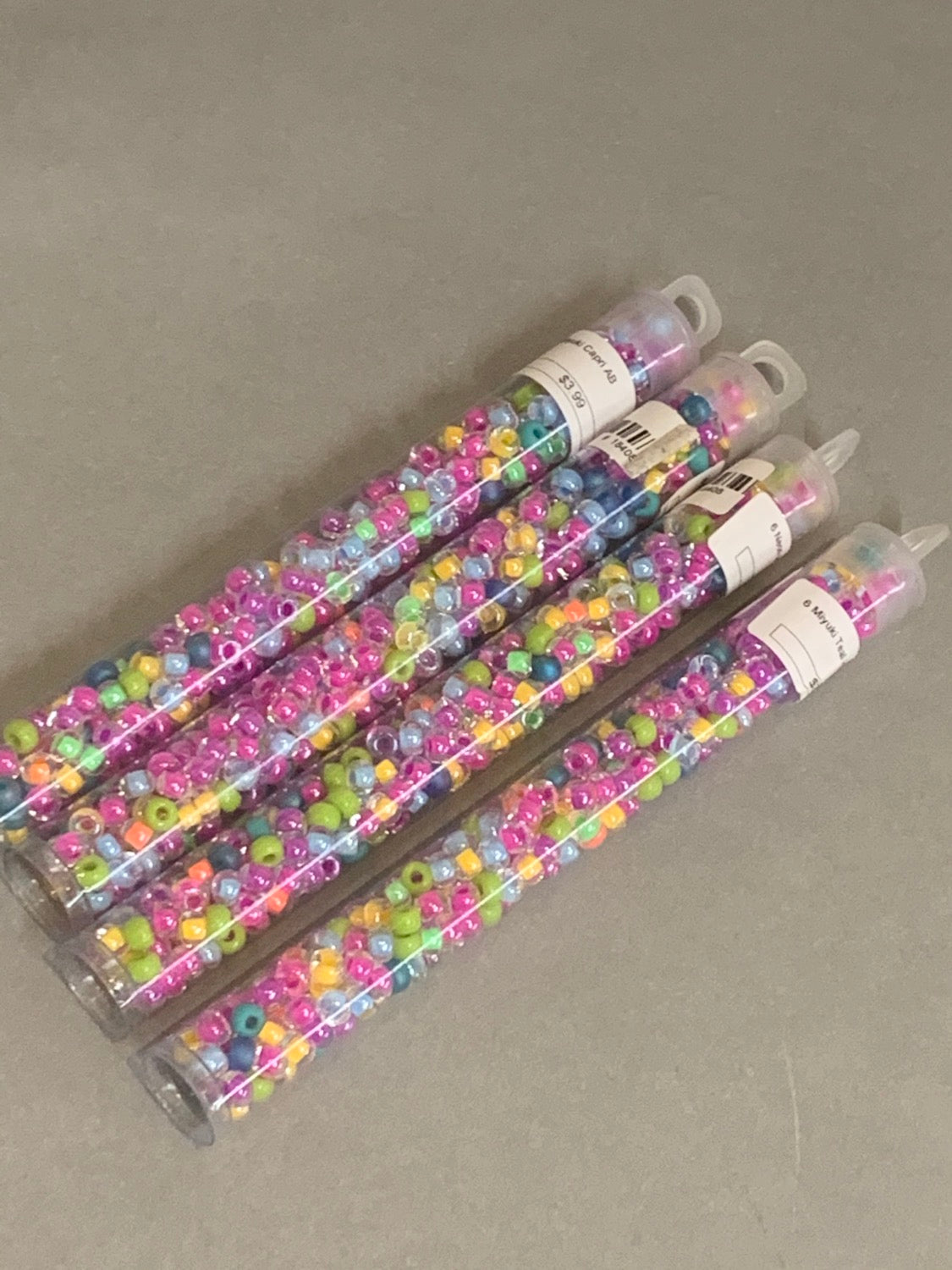Miyuki multicolor tube #6 seed beads 18408
