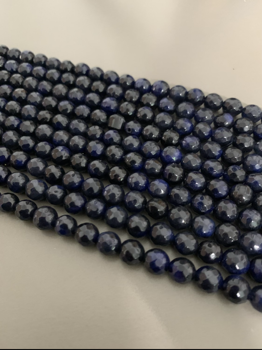 8mm dark blue agate strand qty 48 beads per strand 21530