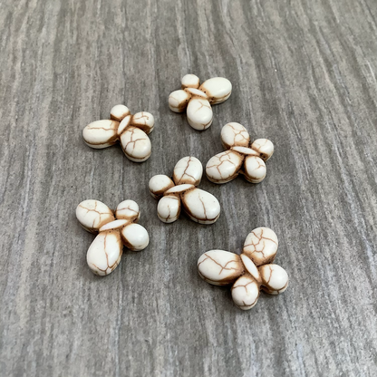 16x11mm Butterfly Howlite Qty1- 22784
