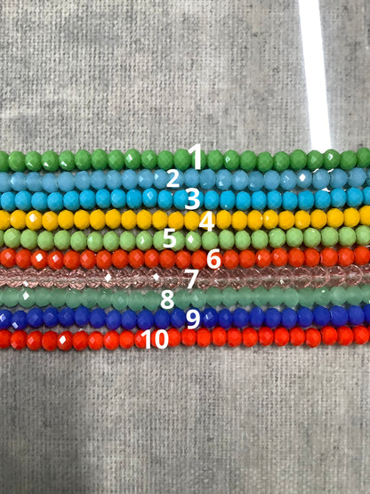 6x4mm Cristal Rondelle Strand