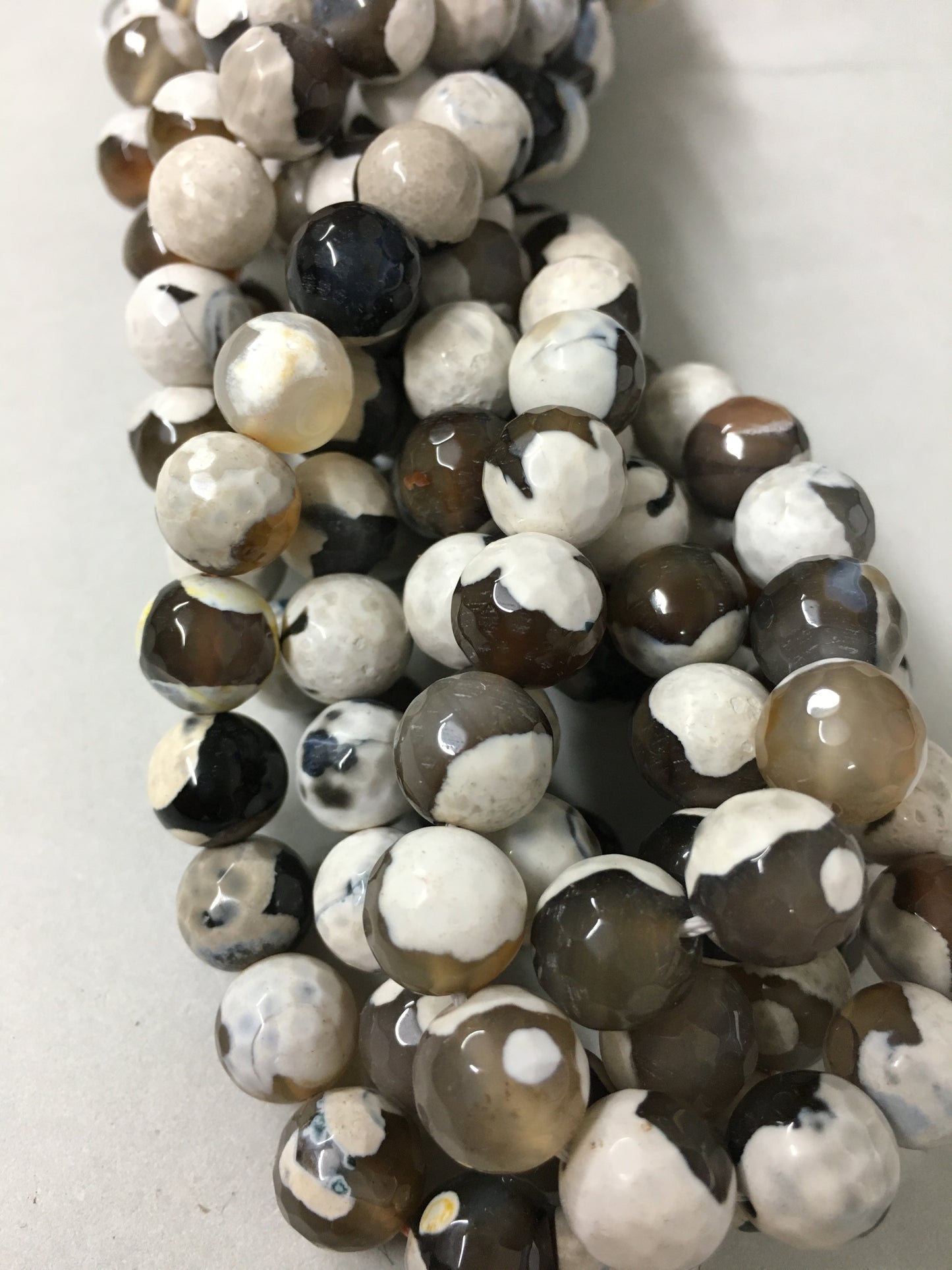 10mm Brown Agate Faceted Strand / Agata