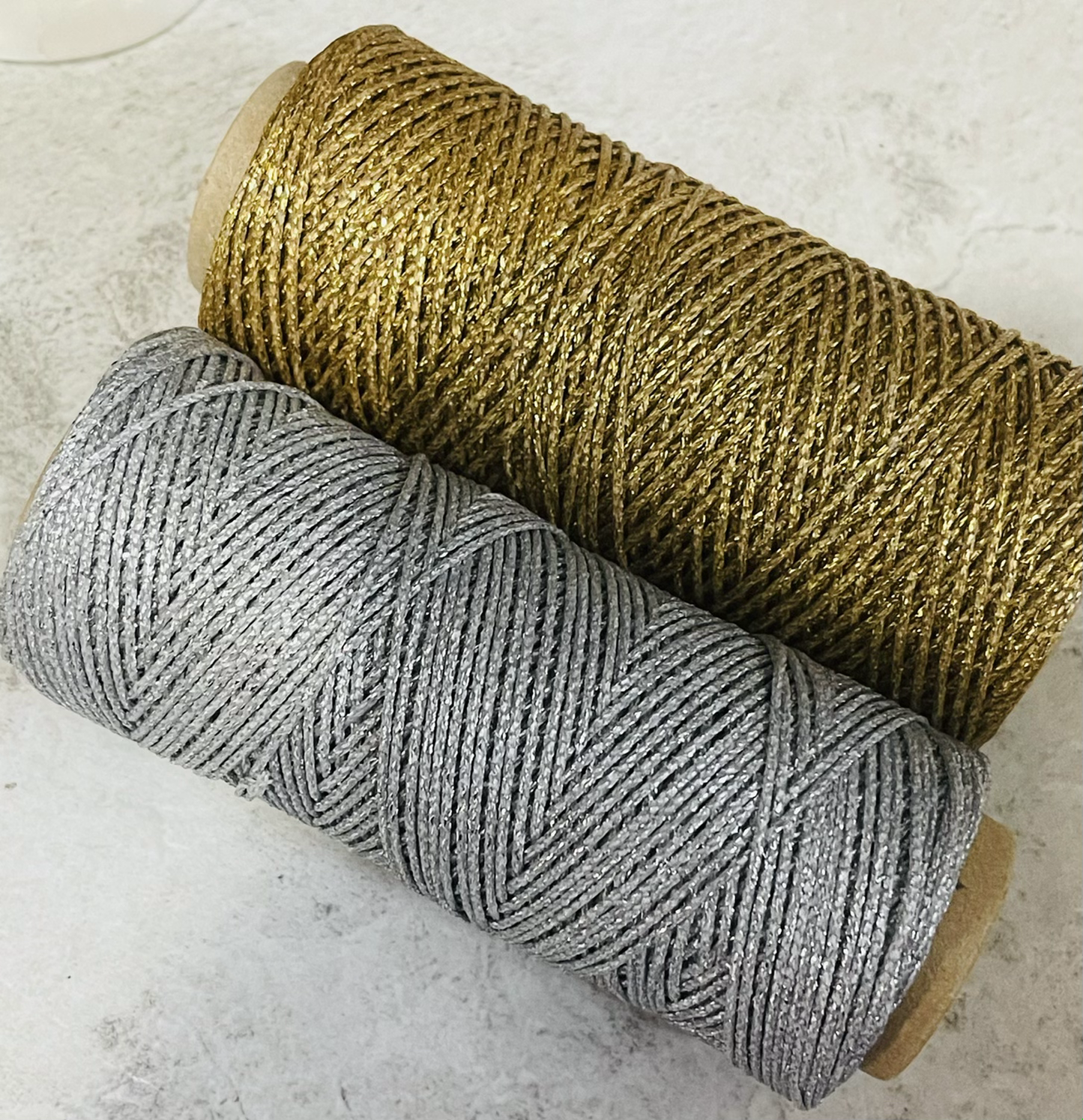 1mm silver/ gold metal cord per yard or roll of 100 meters